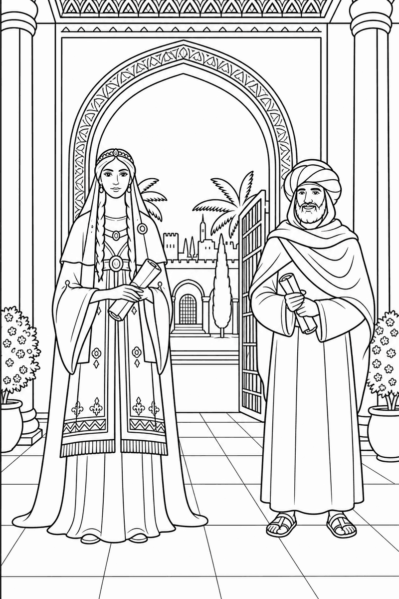 Esther: The Reversal coloring page 3