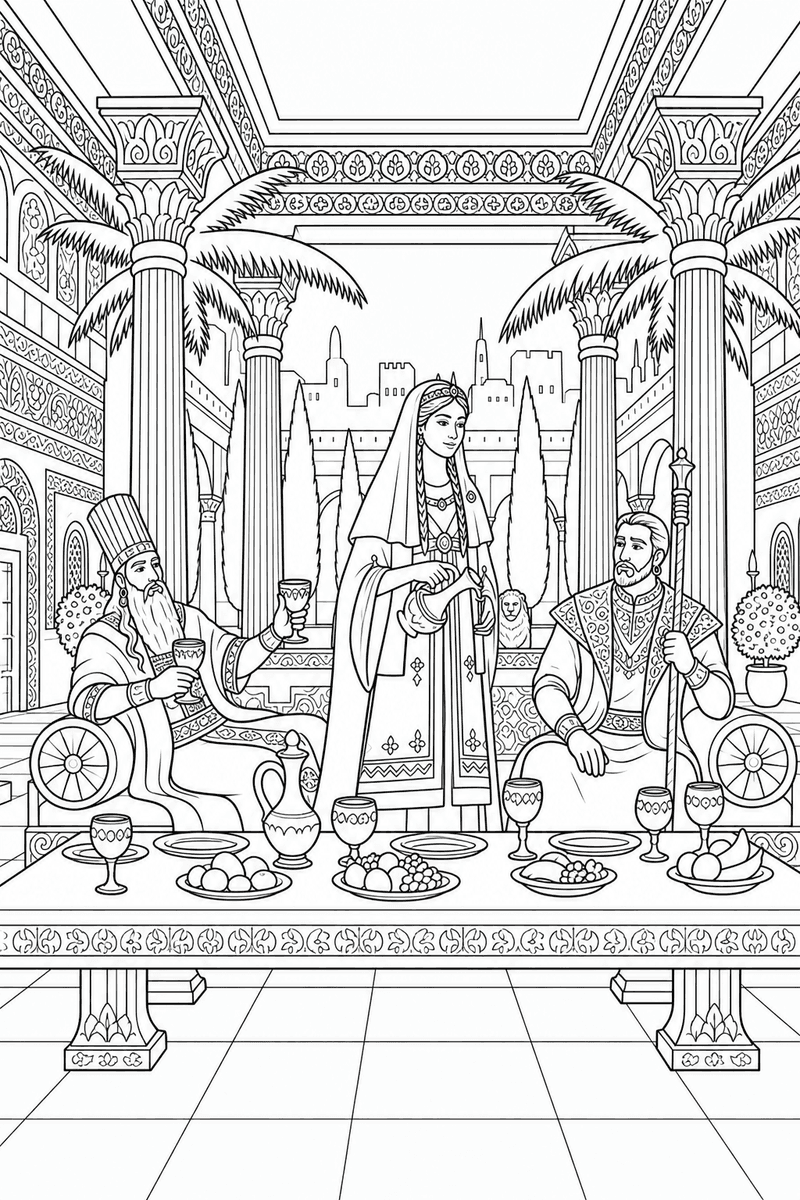 Esther: The Reversal coloring page 2