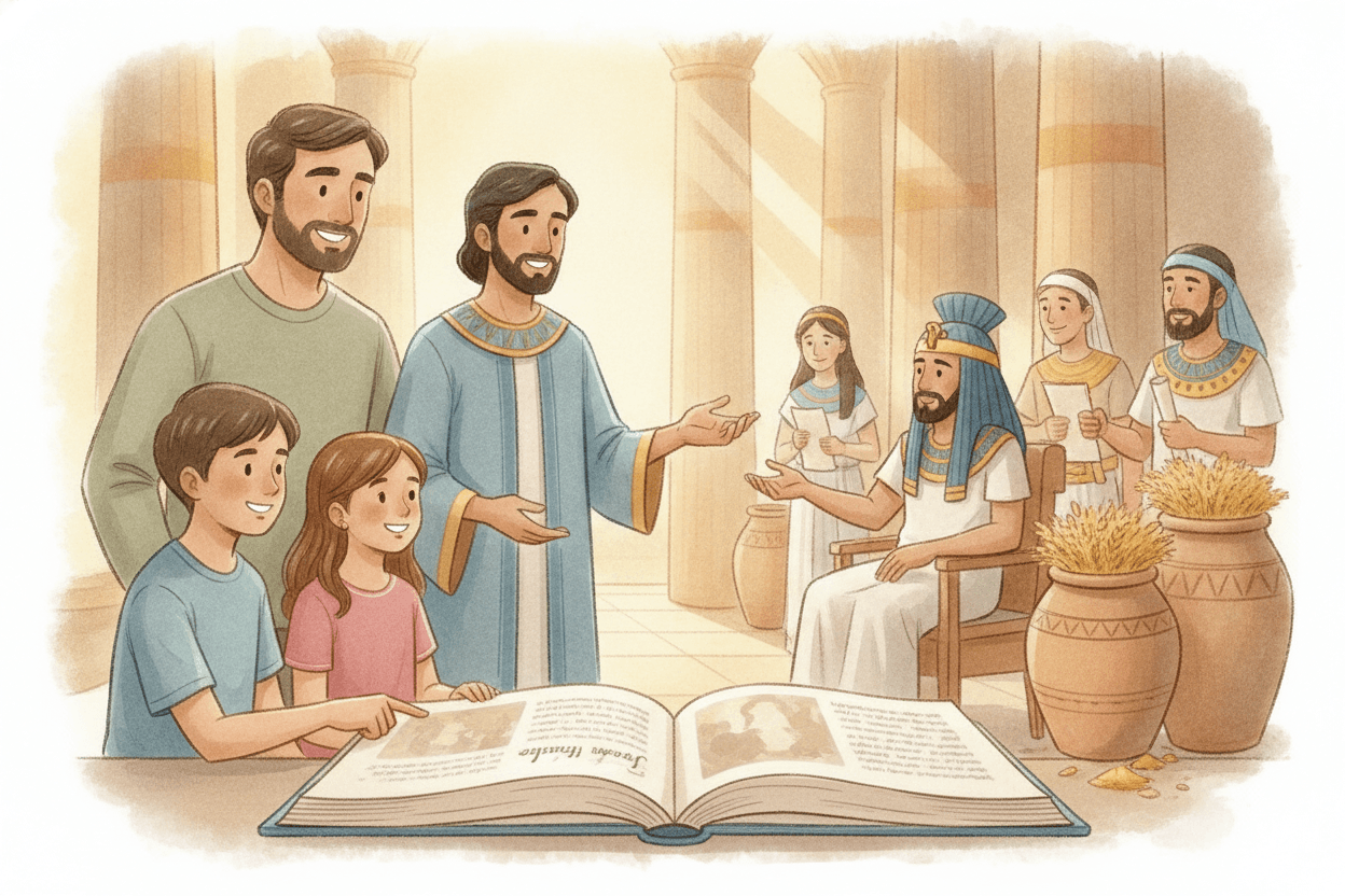 Pharaoh’s Court Shows What Trust Can Look Like — illustration for BibleHeroes blog