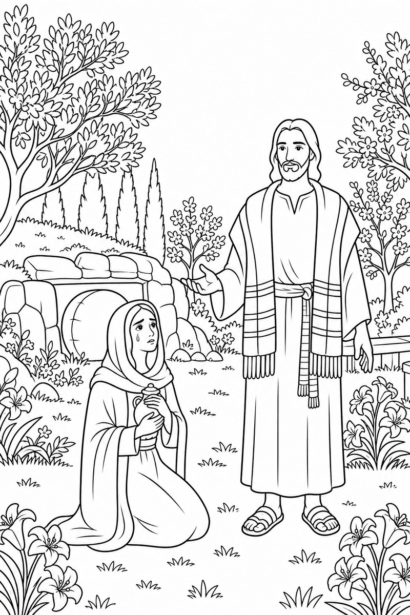 The Resurrection coloring page 2