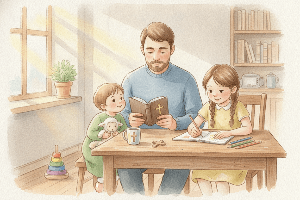 You Do Not Need a Silent House to Listen to God — illustration for BibleHeroes blog