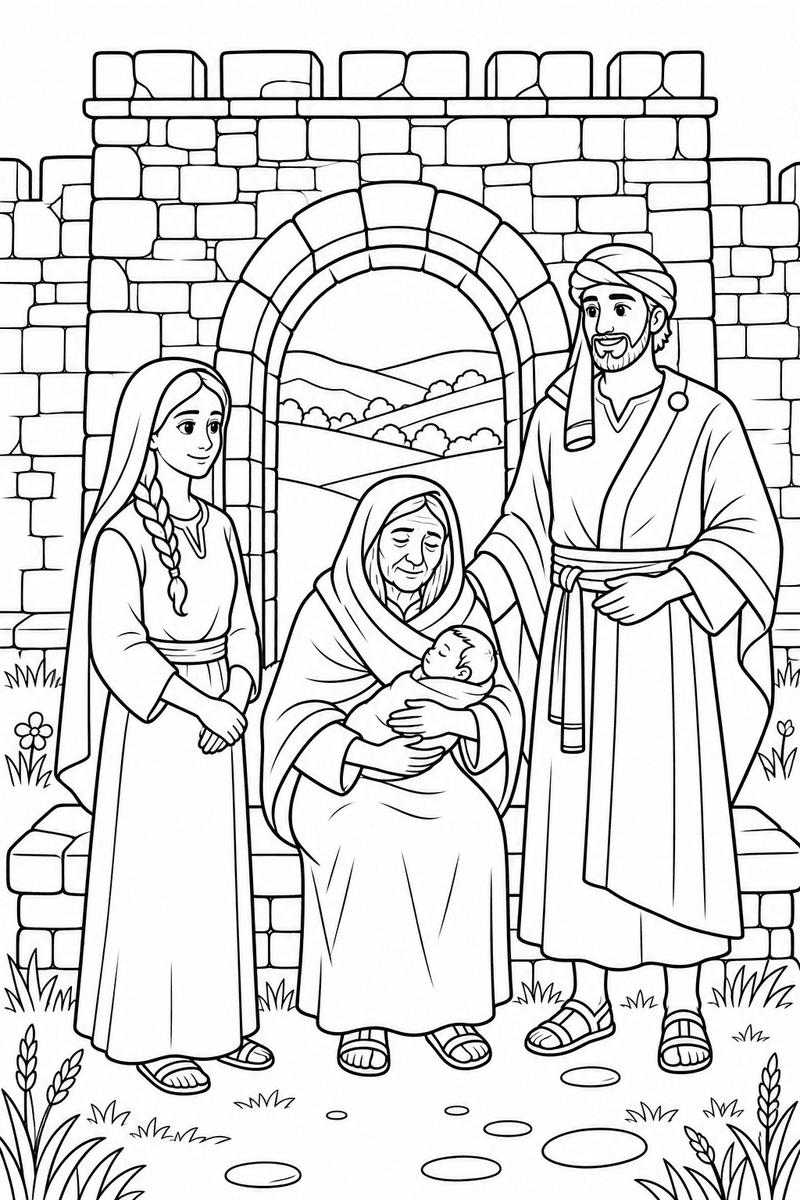 Ruth coloring page 3