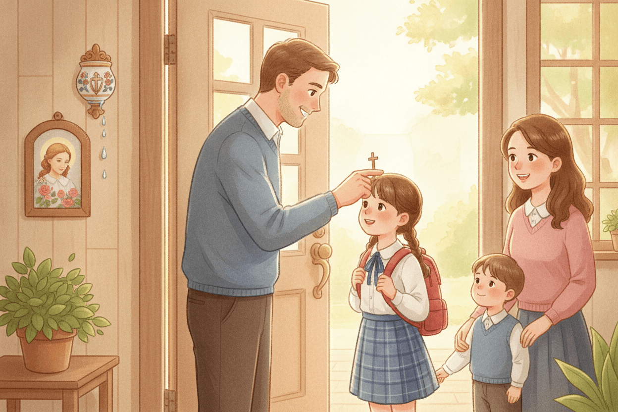Send Children Out With a Blessing, Not Just a Reminder — illustration for BibleHeroes blog