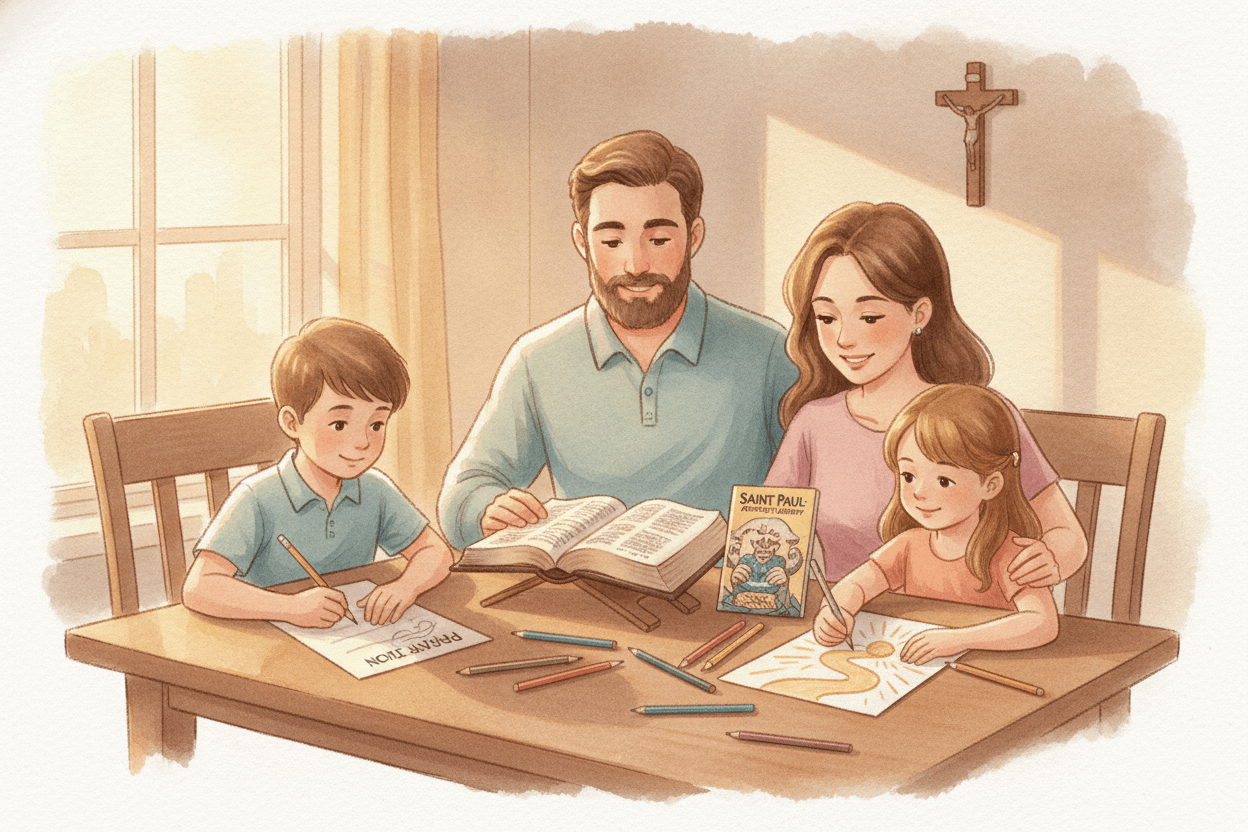 Try a Paul’s Conversion Family Practice This Week — illustration for BibleHeroes blog