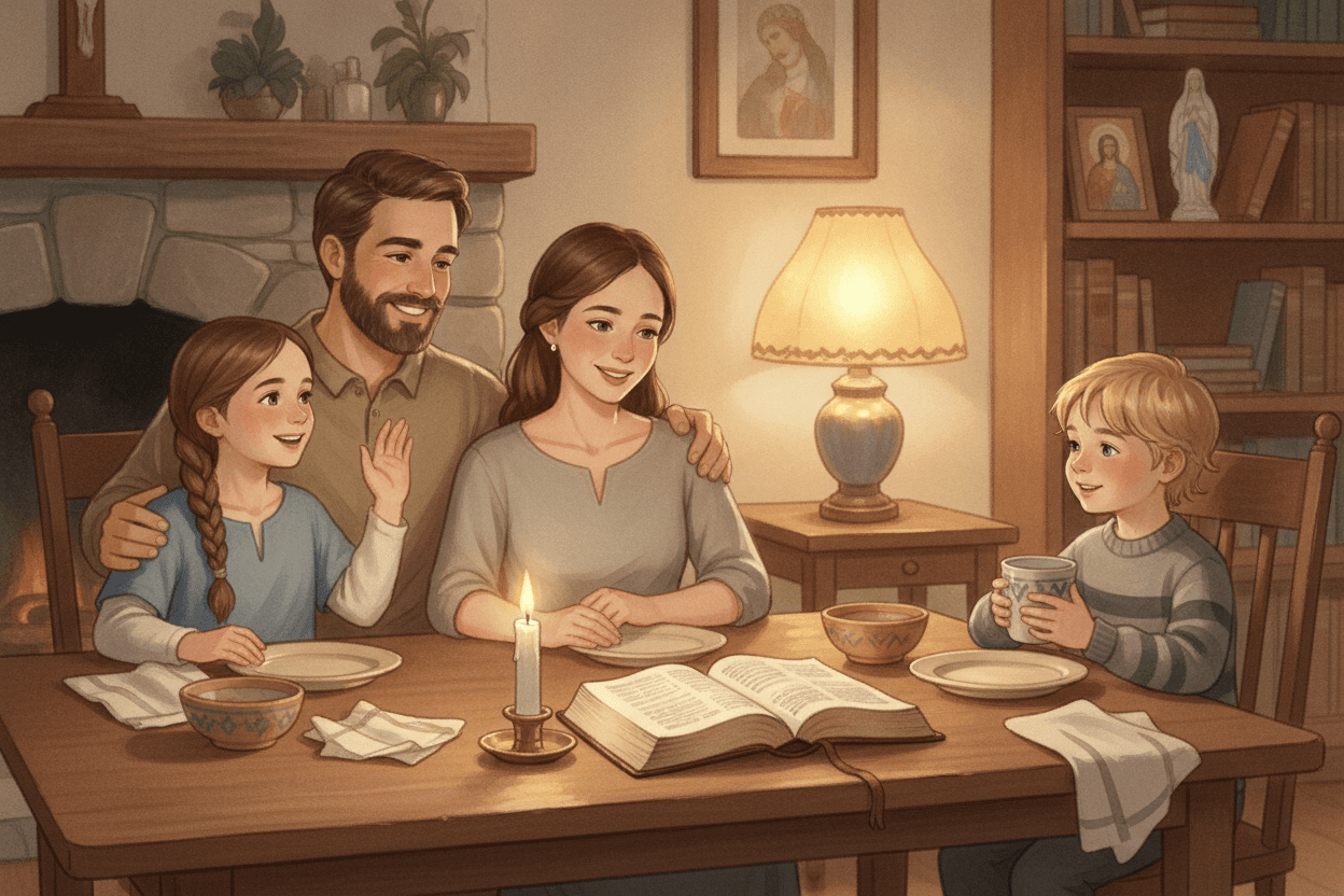 A 15-Minute Family Conversation About Ruth — illustration for BibleHeroes blog