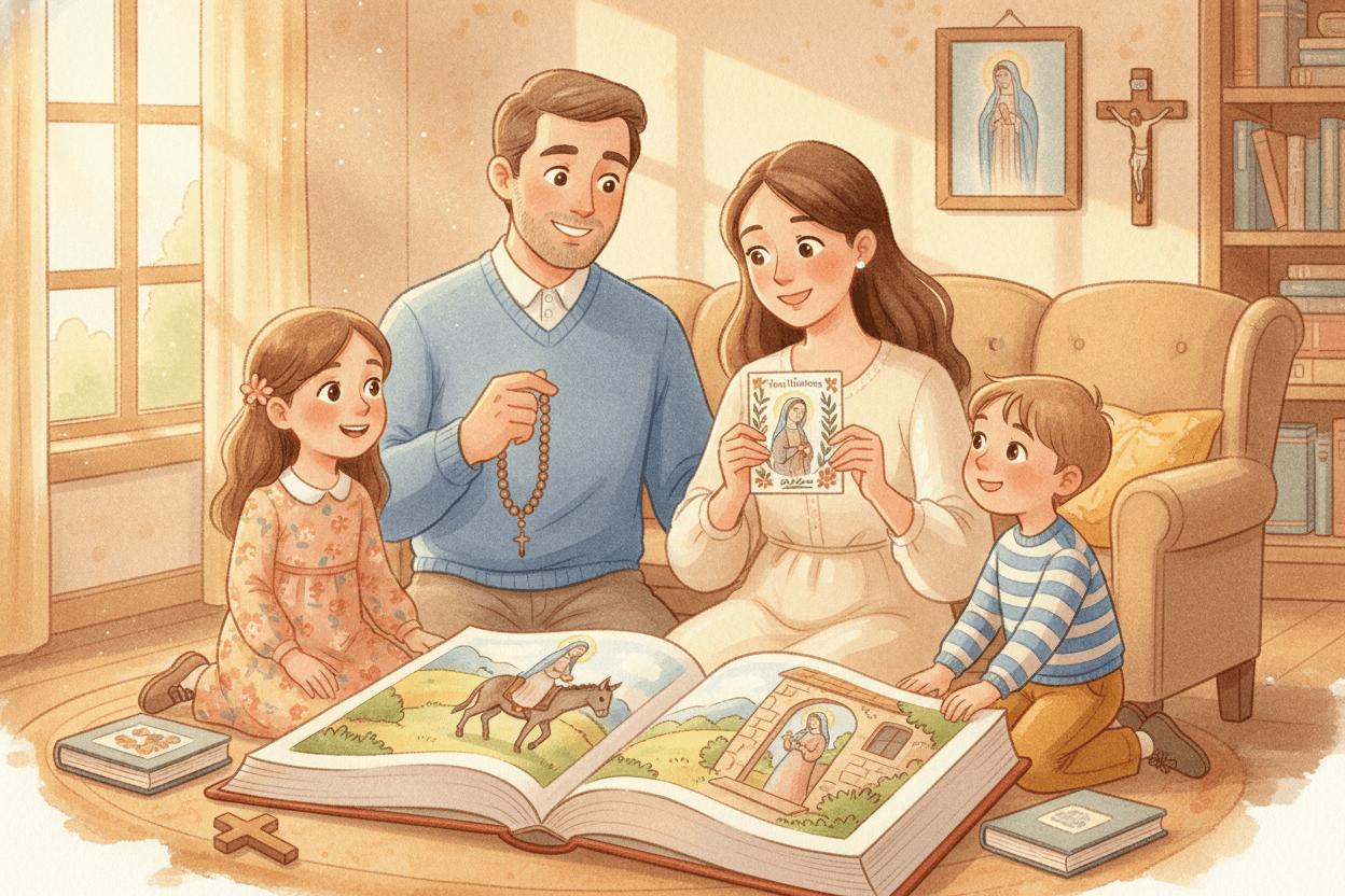 Turn Each Mystery Into a Gospel Scene Children Can Enter — illustration for BibleHeroes blog