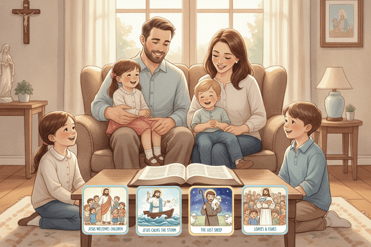 Choose Stories Children Can Enter—and Read the Sunday Gospel First — illustration for BibleHeroes blog
