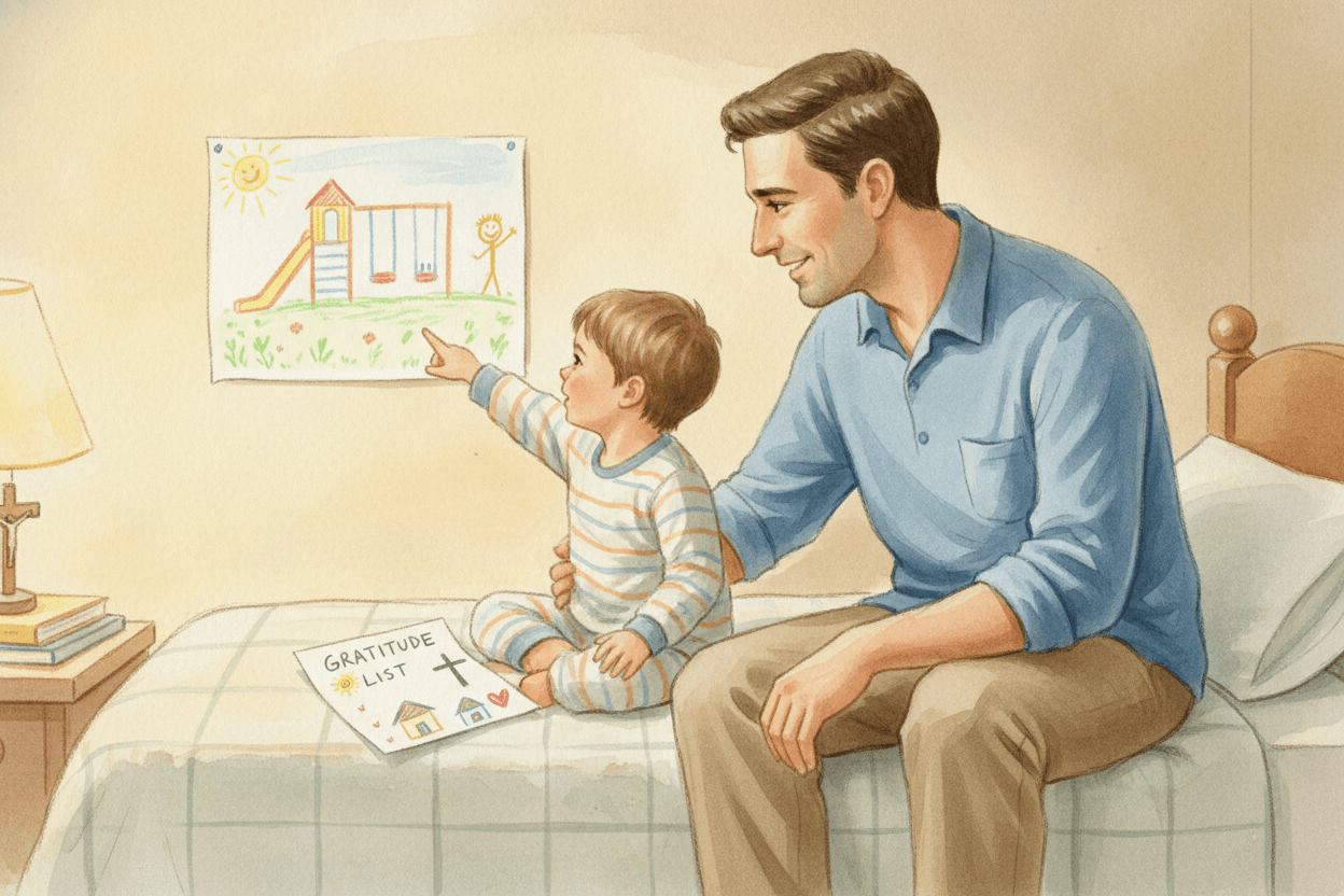 Help children pray their highs, lows, and worries — illustration for BibleHeroes blog
