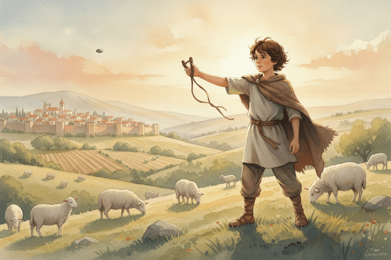 David Trusted God—and the Training of Ordinary Days — illustration for BibleHeroes blog