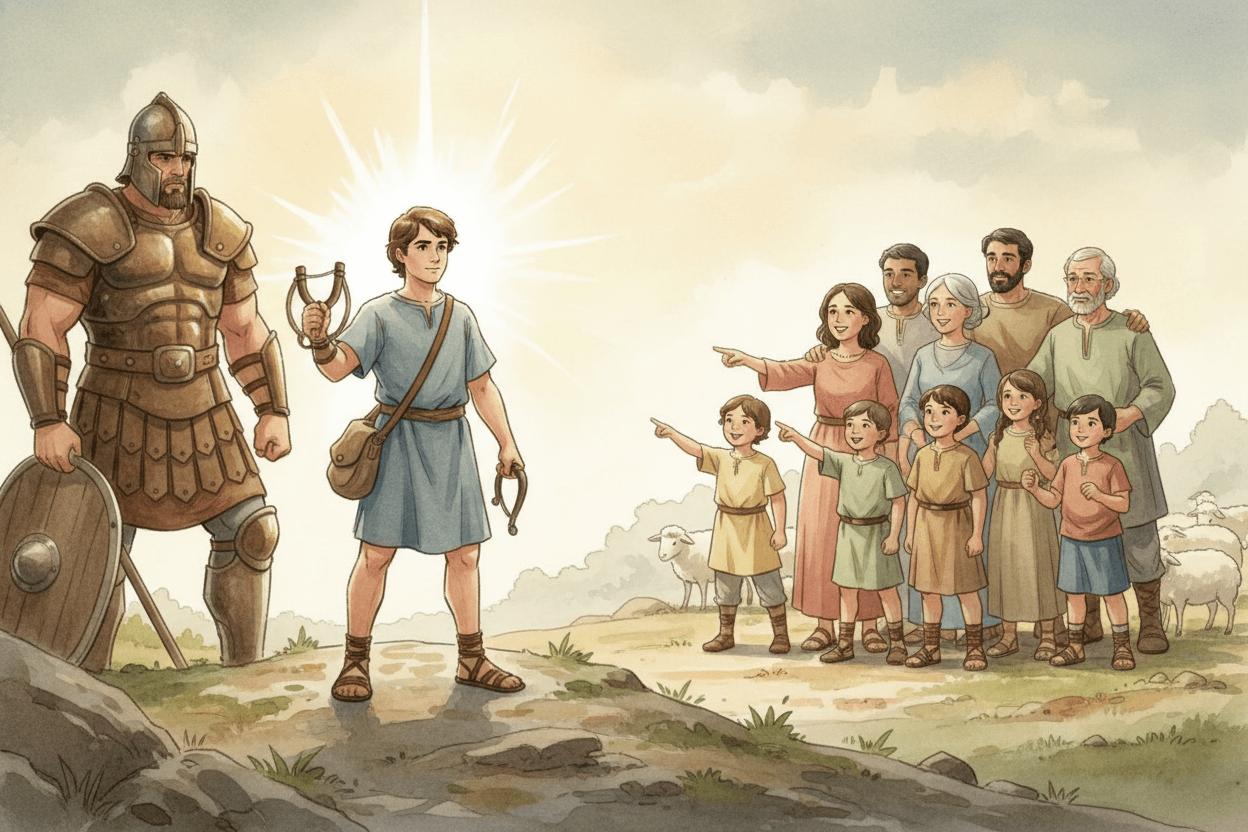 The Real Battle: God’s Power — illustration for BibleHeroes blog