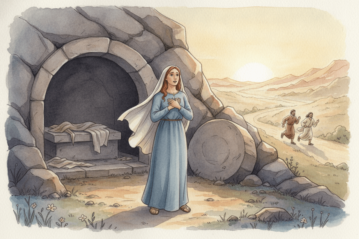 Let John 20 Tell the Story — illustration for BibleHeroes blog