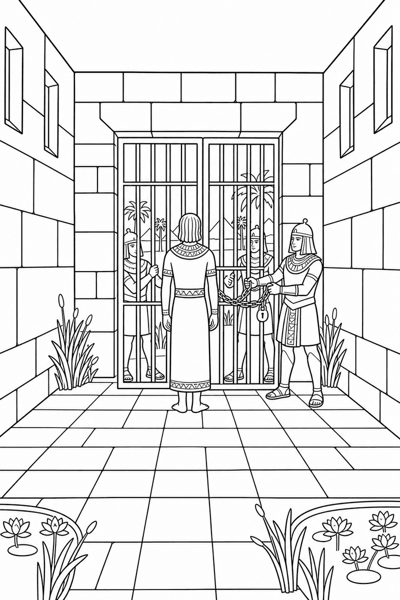 Joseph in Egypt coloring page 2