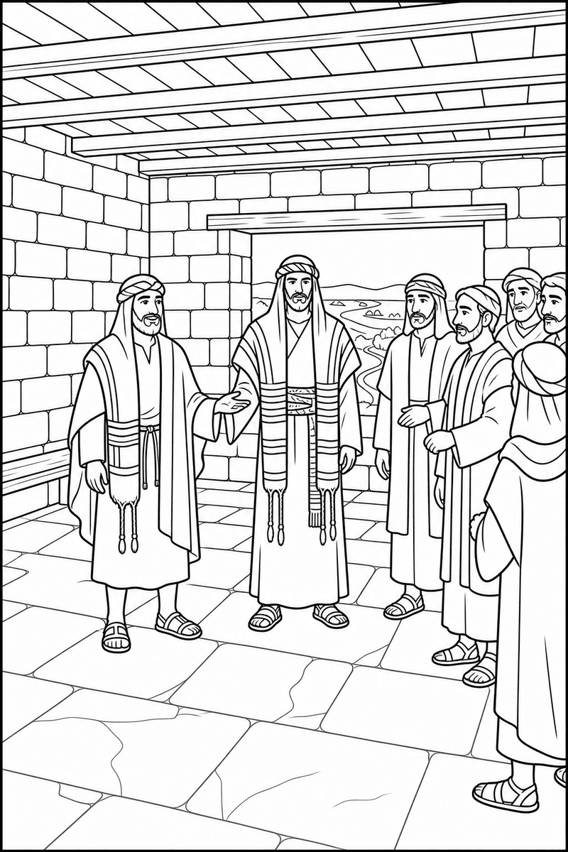 Paul's Conversion coloring page 3