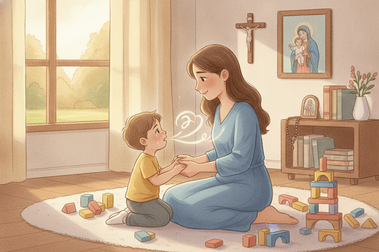 Discipline Is More Than Stopping the Behavior — illustration for BibleHeroes blog
