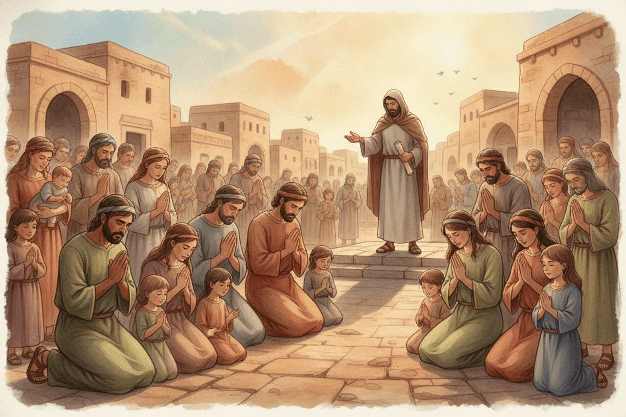 Nineveh Shows Children What a Changed Direction Looks Like — illustration for BibleHeroes blog