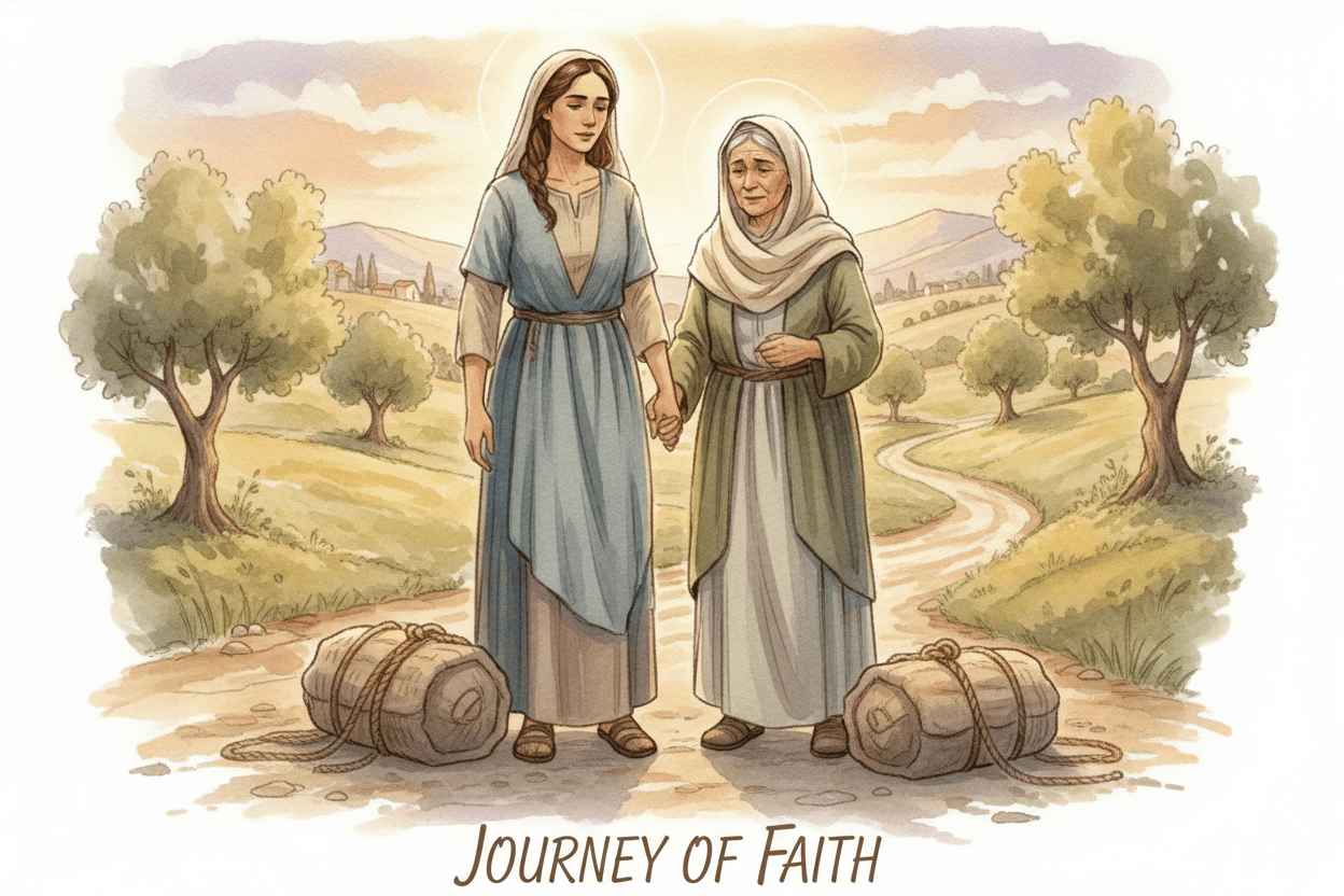 “I Will Go”: Loyalty Is Love With Shoes On — illustration for BibleHeroes blog