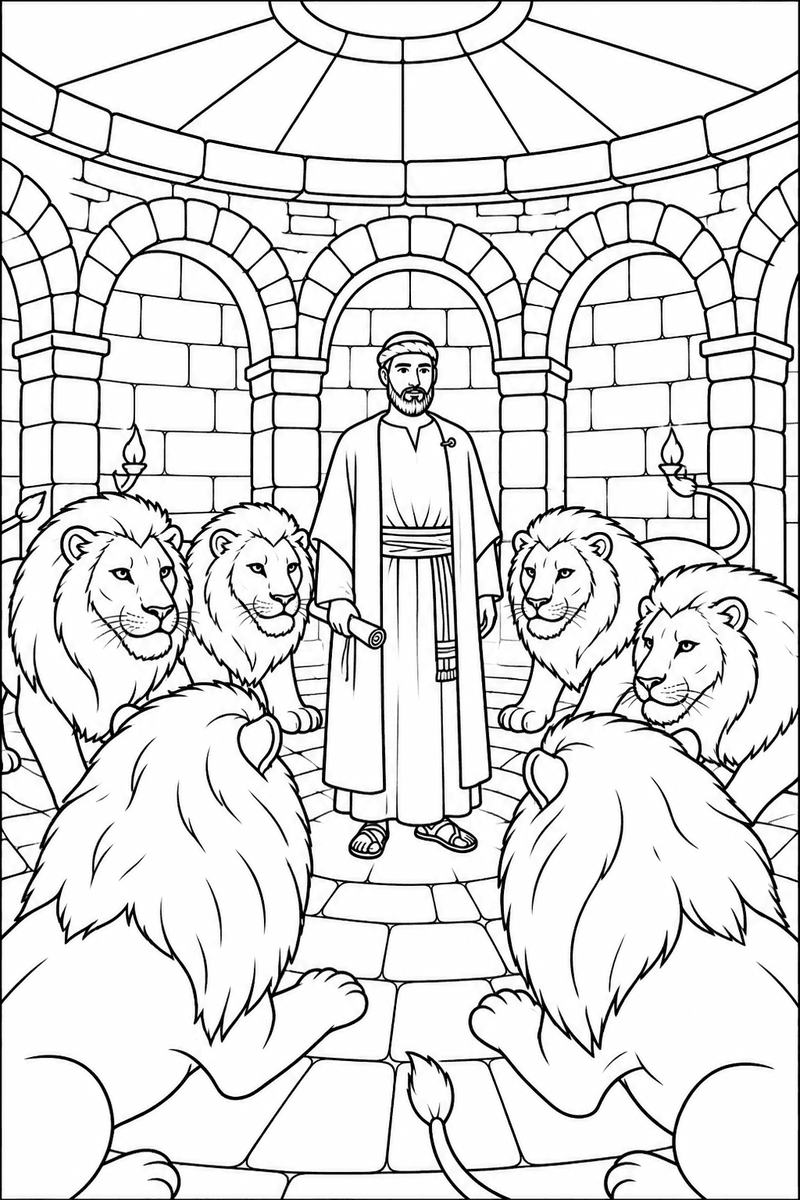 Daniel in the Lions' Den comic cover
