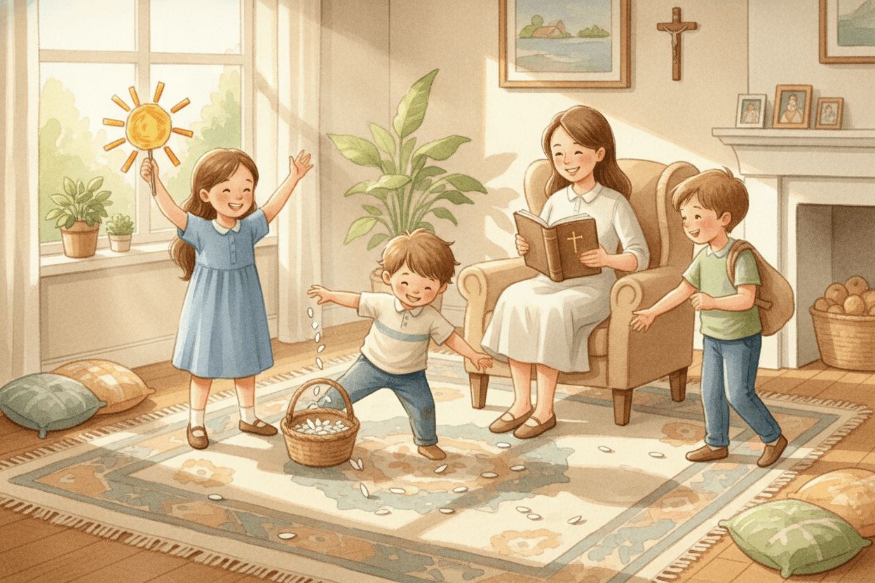 Let Kids Enter the Story With Their Hands and Imagination — illustration for BibleHeroes blog