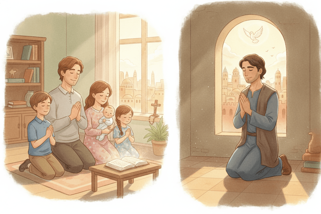 Daniel’s Prayer Habit Was Simple and Steady — illustration for BibleHeroes blog