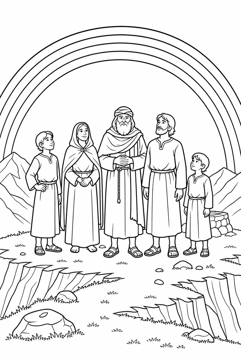 Noah's Ark coloring page 3