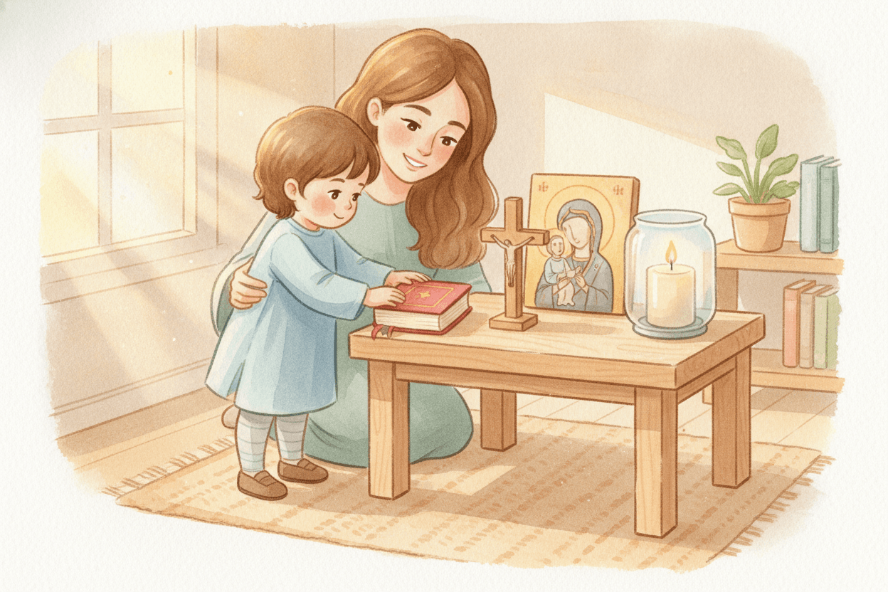 Let Their Bodies Help Them Pray — illustration for BibleHeroes blog