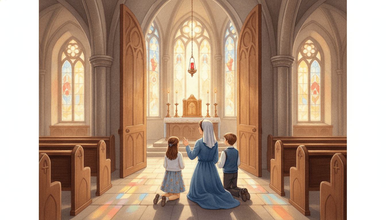 How to Teach Kids About the Eucharist Before Mass