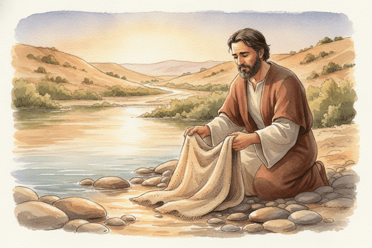 The Mantle Is More Than a Cloak — illustration for BibleHeroes blog