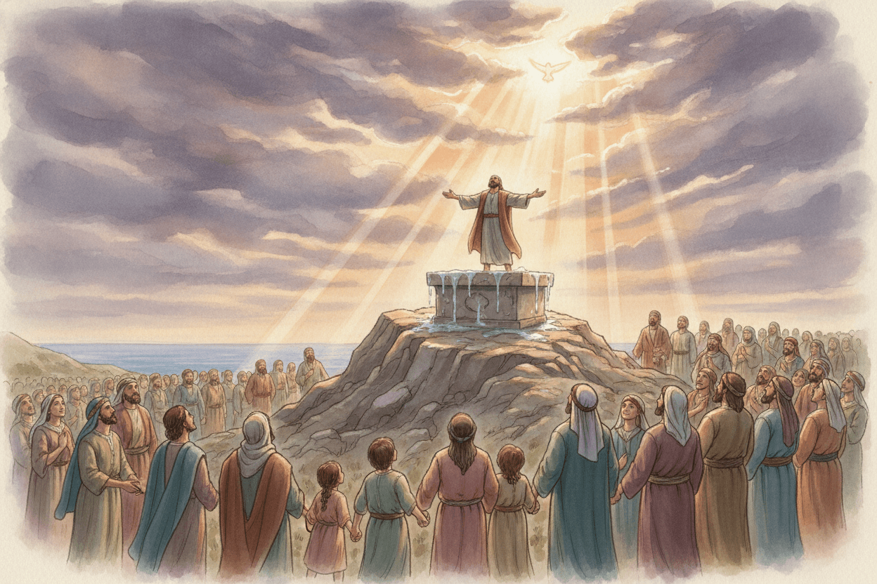 1 Kings 18 Explained: Elijah’s Question for a Divided Heart — illustration for BibleHeroes blog