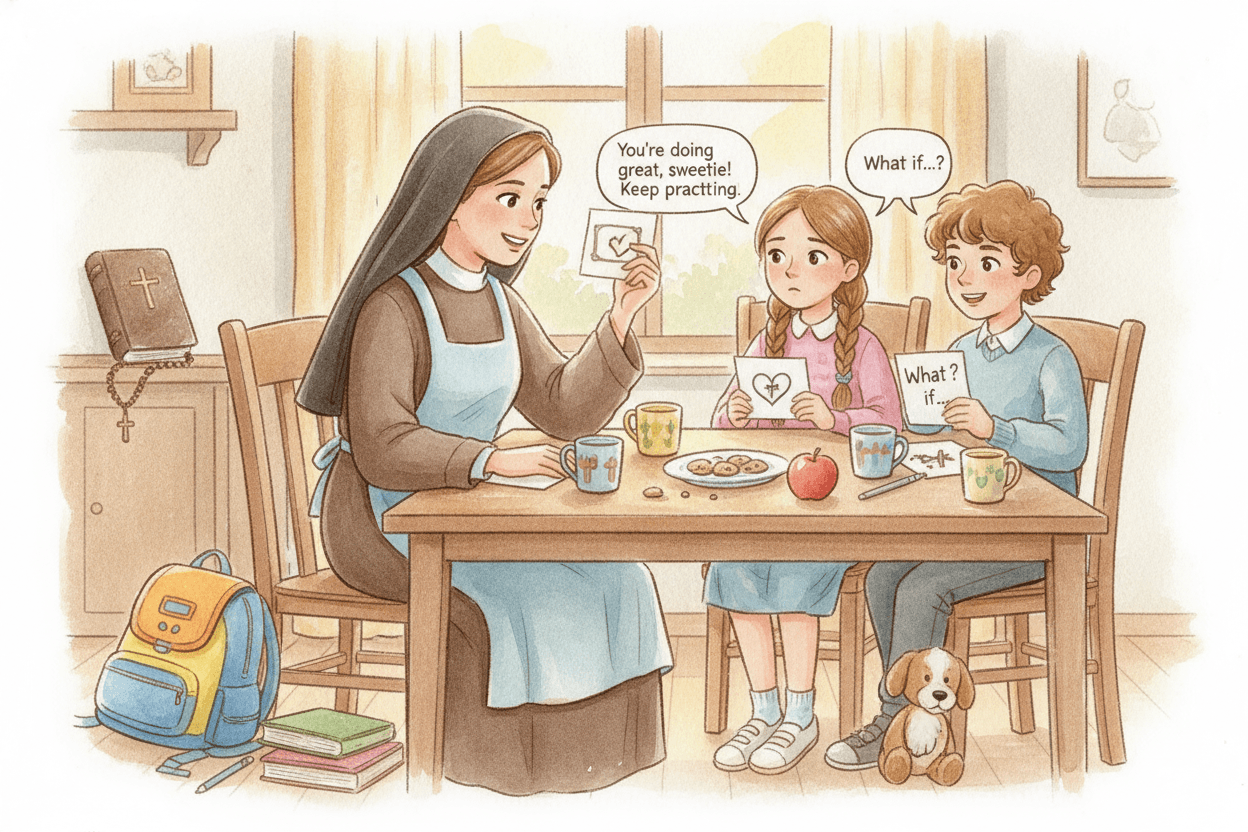 Give Kids Words Before They Need Them — illustration for BibleHeroes blog