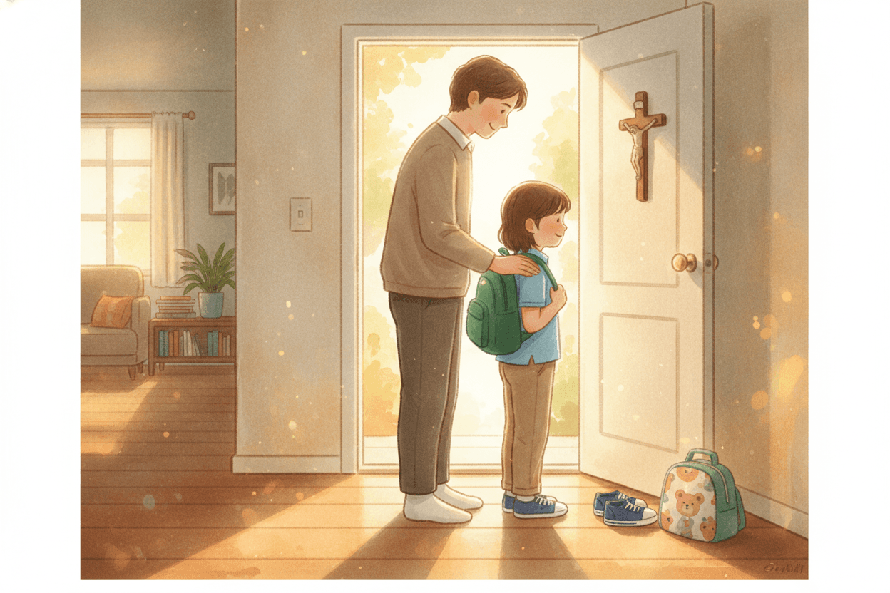 Why Two Minutes in the Morning Can Shape a Child’s Faith — illustration for BibleHeroes blog