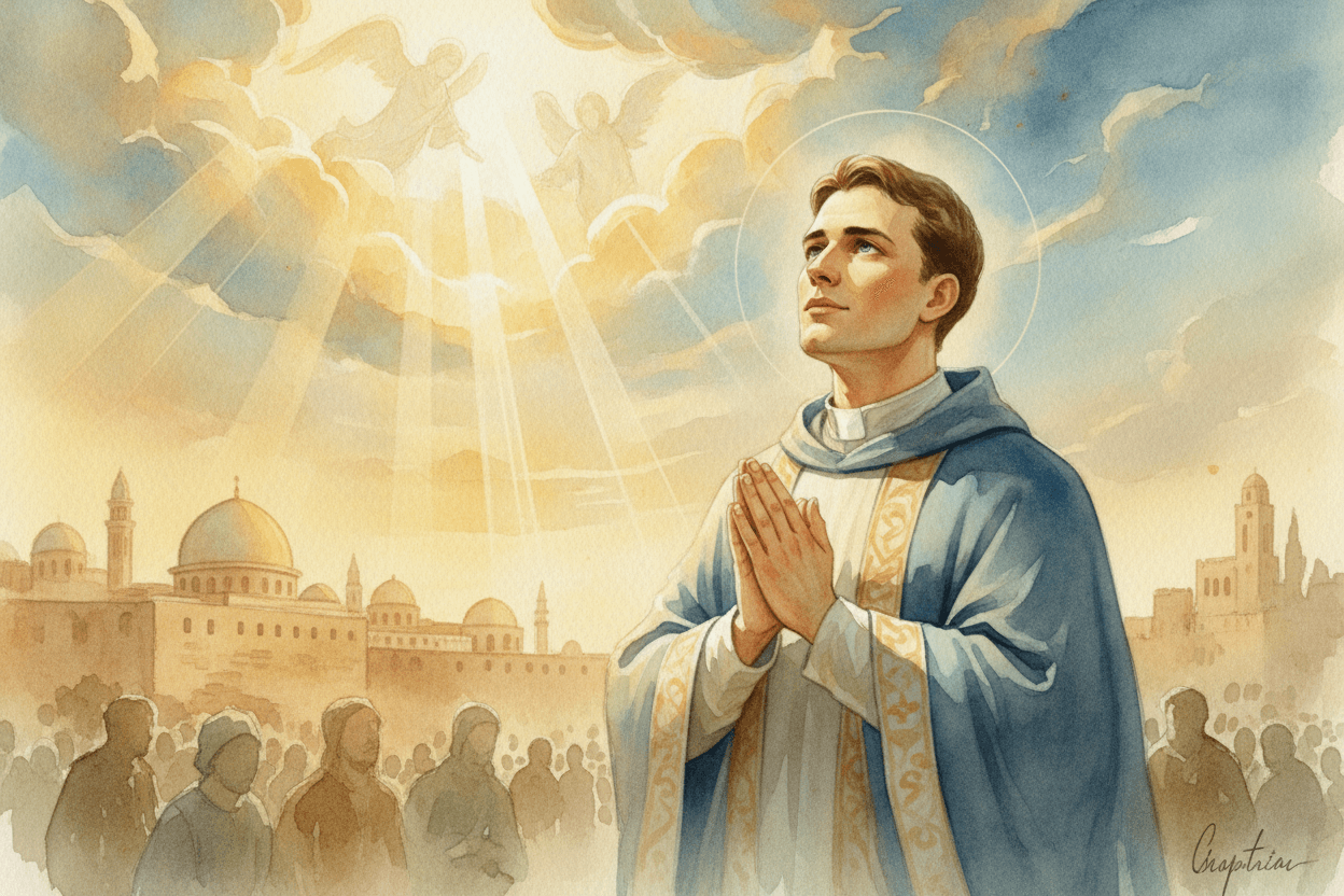 Read Acts 7 Through Stephen’s Eyes: Courage Without Hatred — illustration for BibleHeroes blog