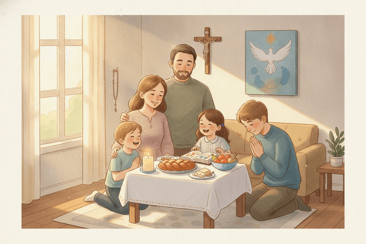 This Week: Build a Simple Before-and-After Mass Rhythm — illustration for BibleHeroes blog