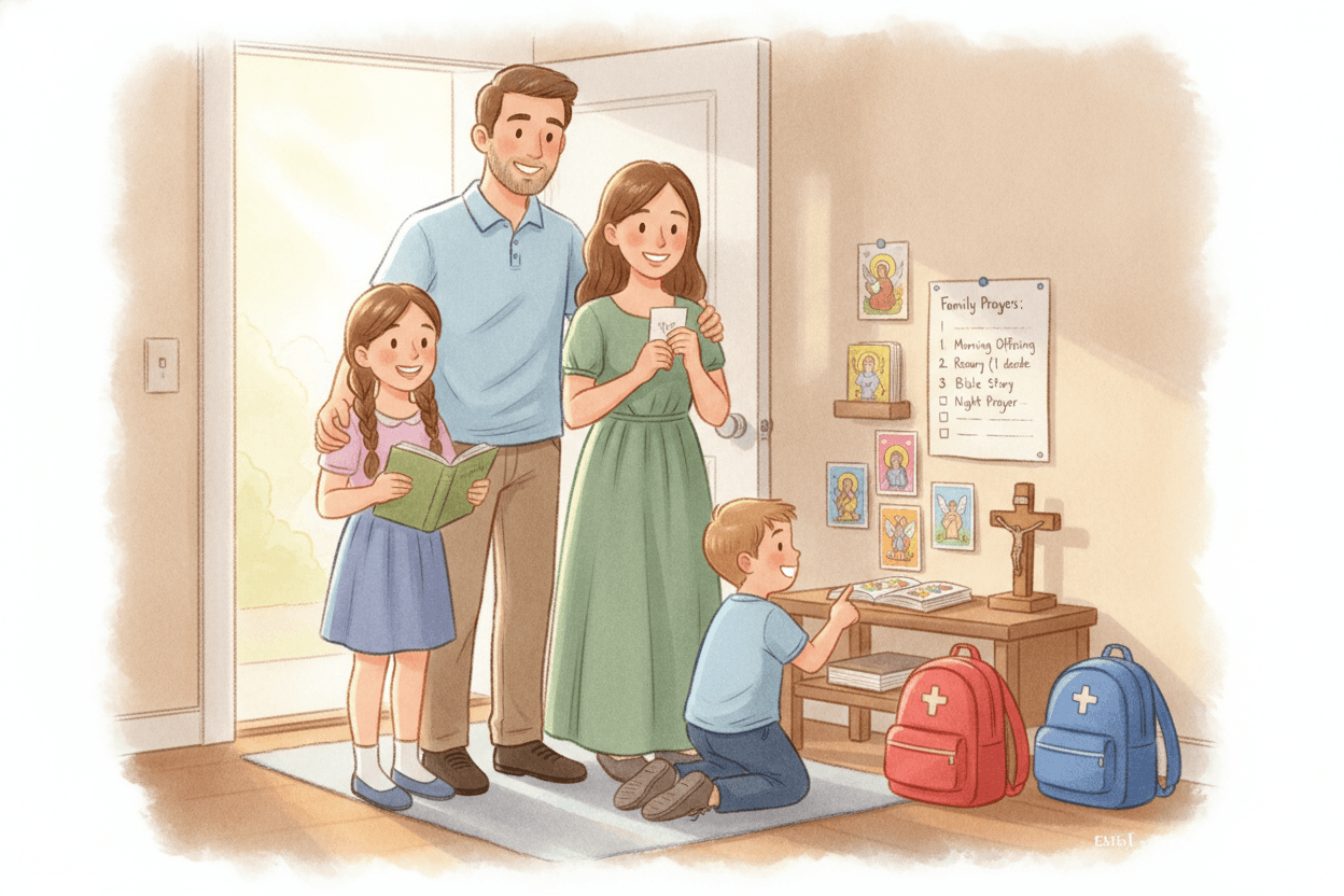 This Week: Start With One Prayer at One Predictable Moment — illustration for BibleHeroes blog