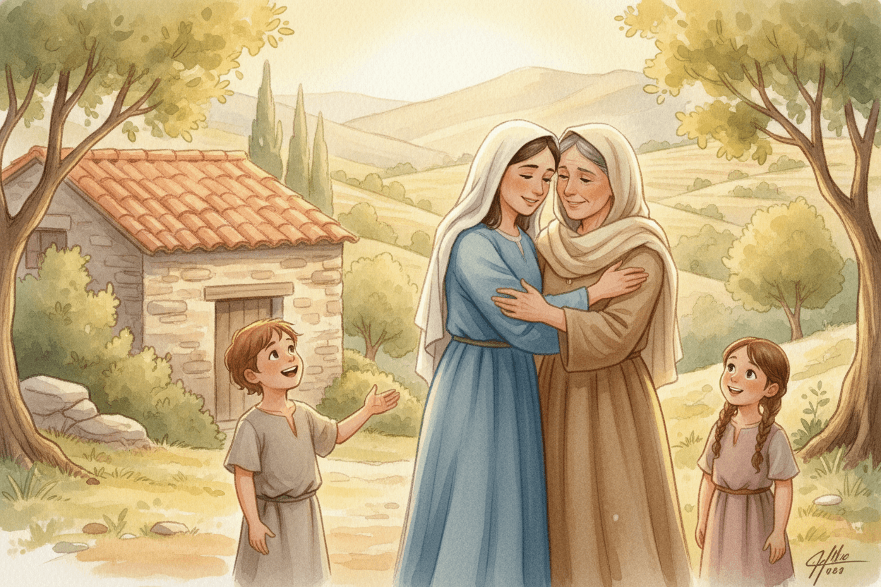 The Magnificat: Mary’s Thank-You Song — illustration for BibleHeroes blog