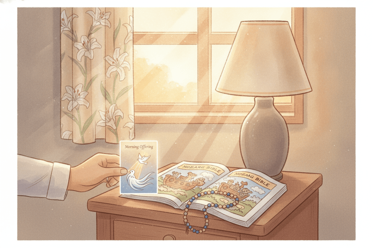 Try this peaceful prayer rhythm for one week — illustration for BibleHeroes blog