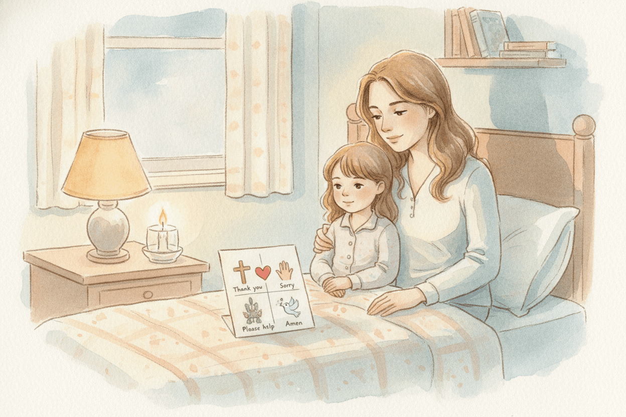 What a Family Examen Prayer Is—and What It Is Not — illustration for BibleHeroes blog