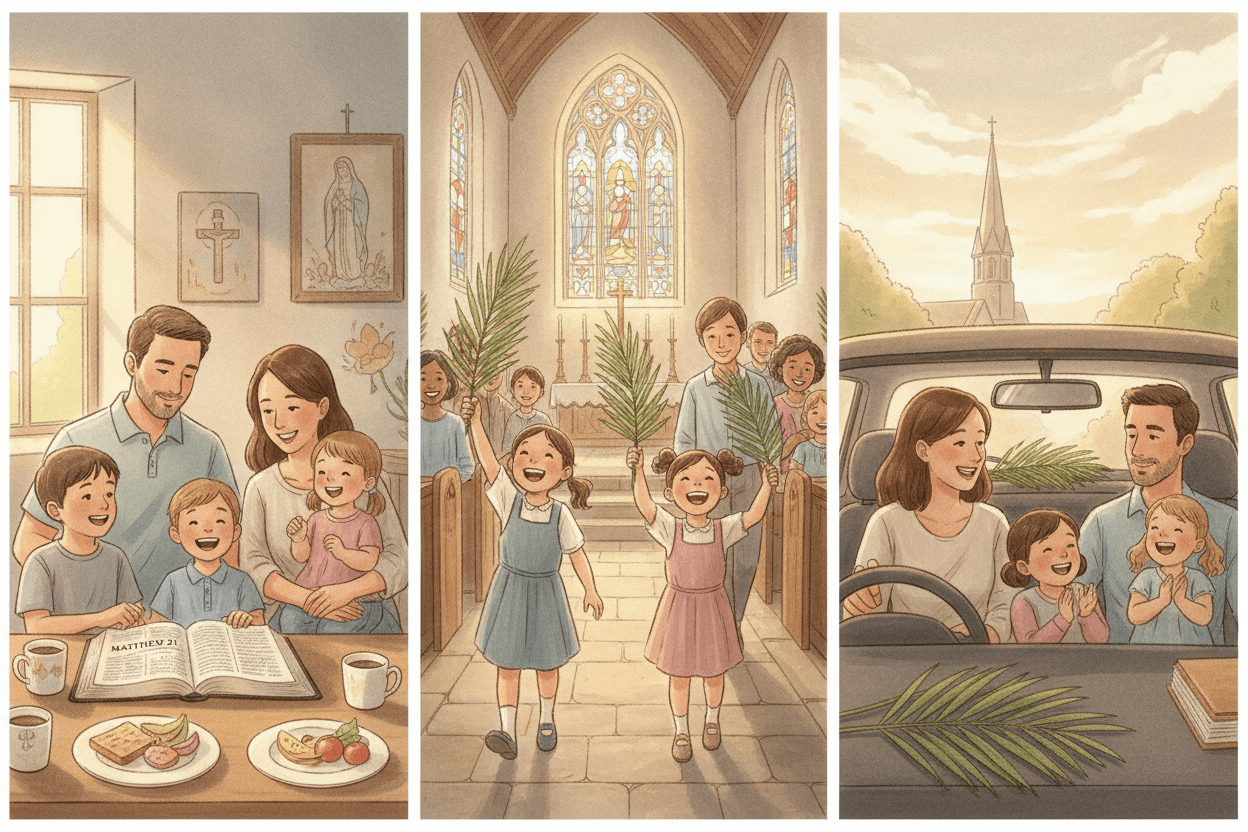 Use Three Small Moments Around Mass — illustration for BibleHeroes blog