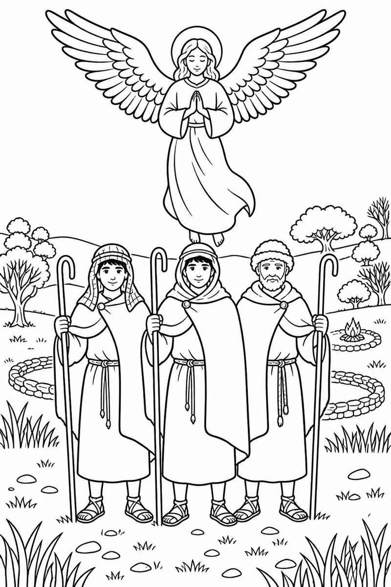 The Nativity coloring page 2