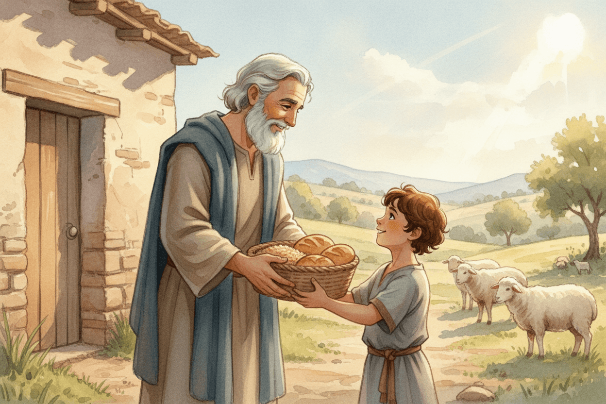 Night 2: Serve God in Small Tasks — illustration for BibleHeroes blog