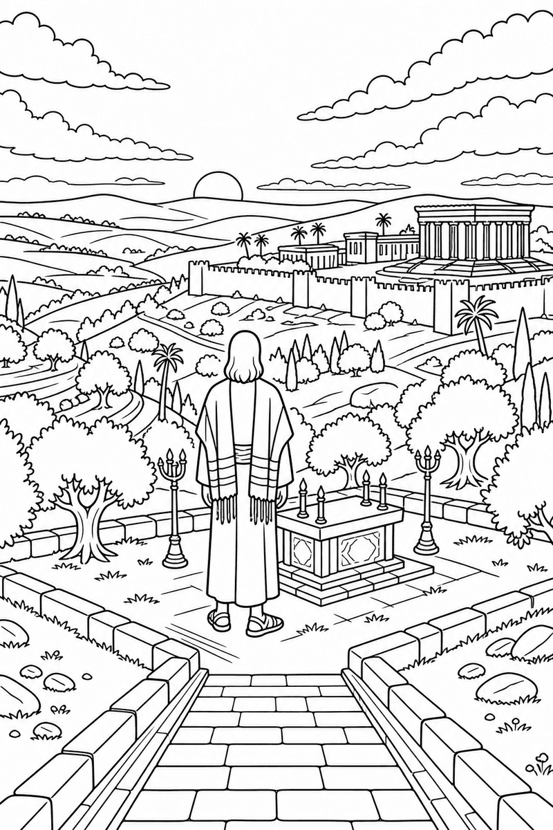 The Triumphal Entry coloring page 3