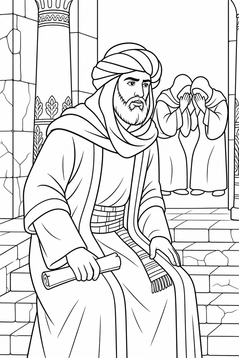 Esther: Crown and Plot coloring page 2