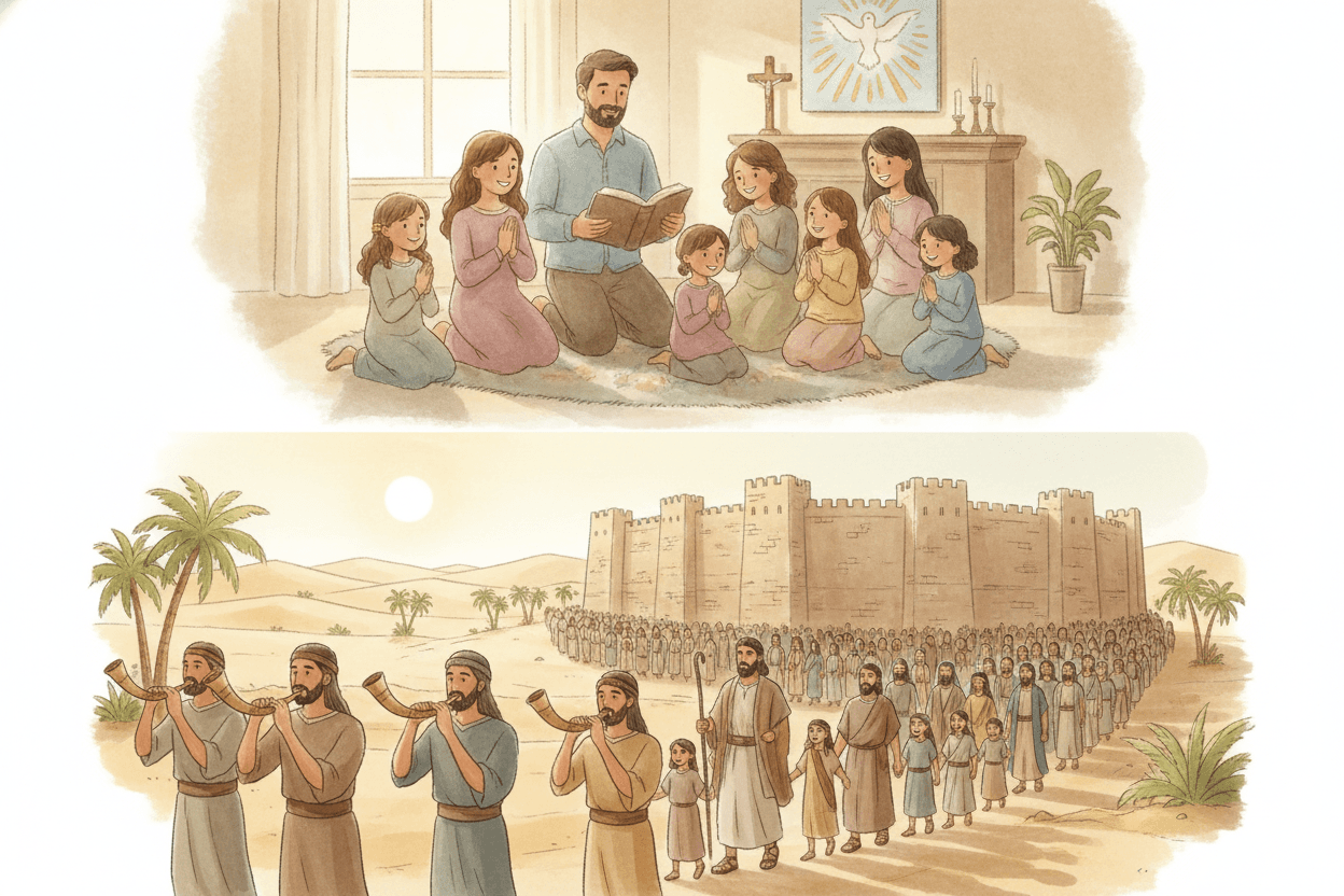 Joshua 6 Shows Us What Trust Can Look Like — illustration for BibleHeroes blog
