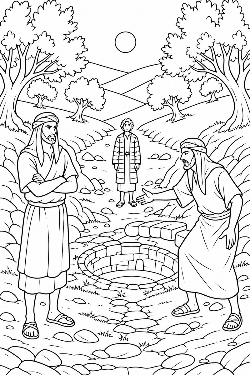 Joseph's Coat and Dreams coloring page 2