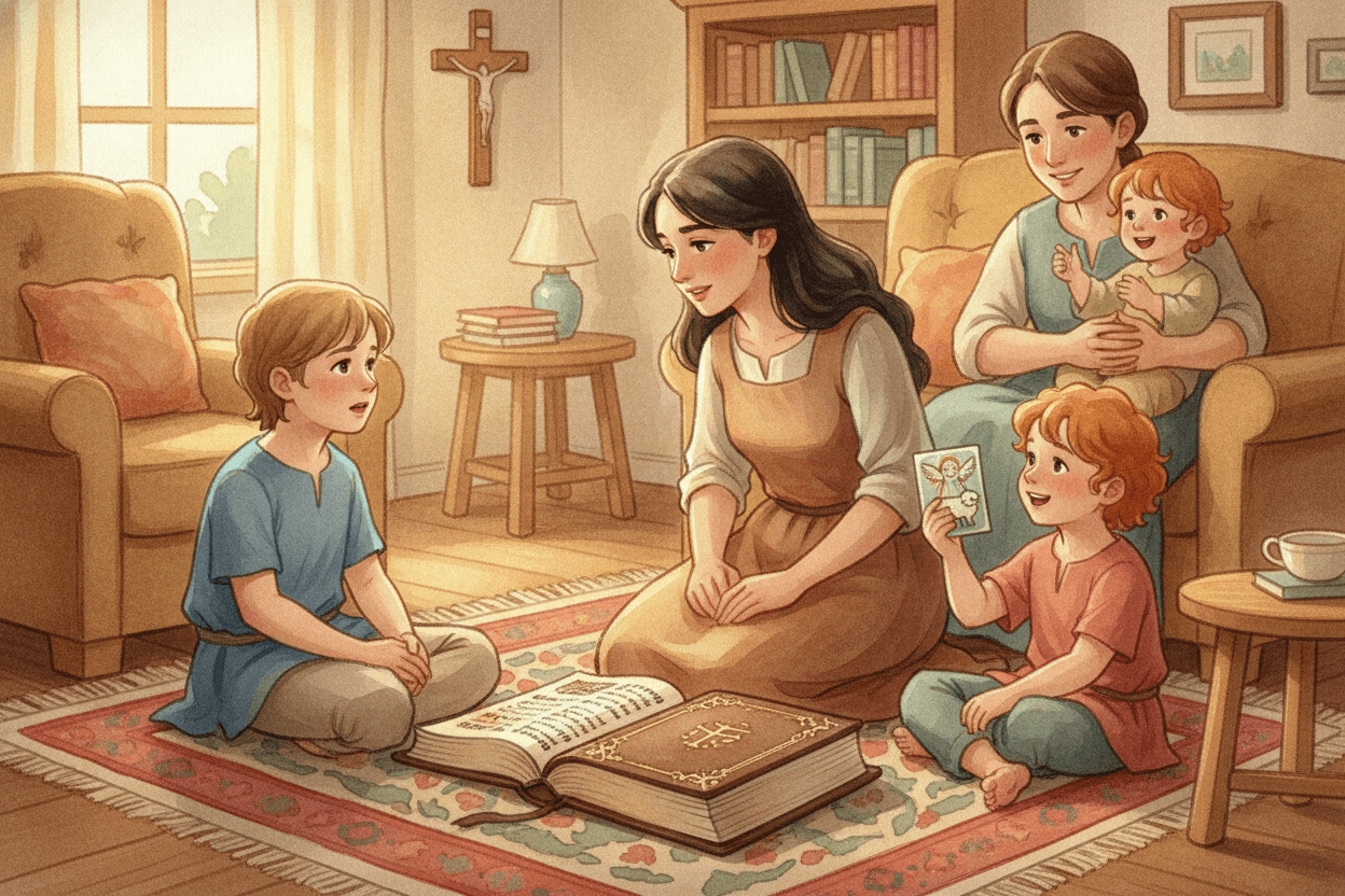 Ask Questions That Invite Children to Think, Not Perform — illustration for BibleHeroes blog