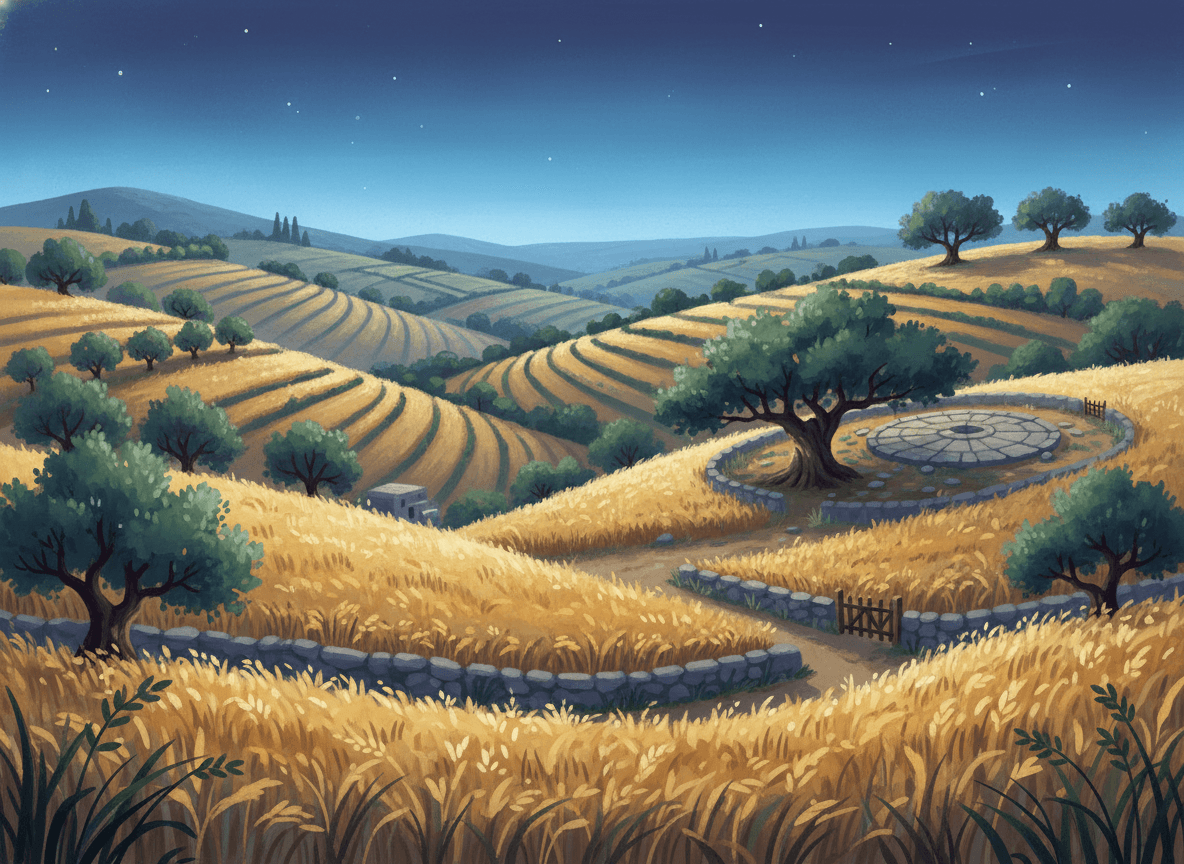 Threshing Floor on the Ridge — illustration
