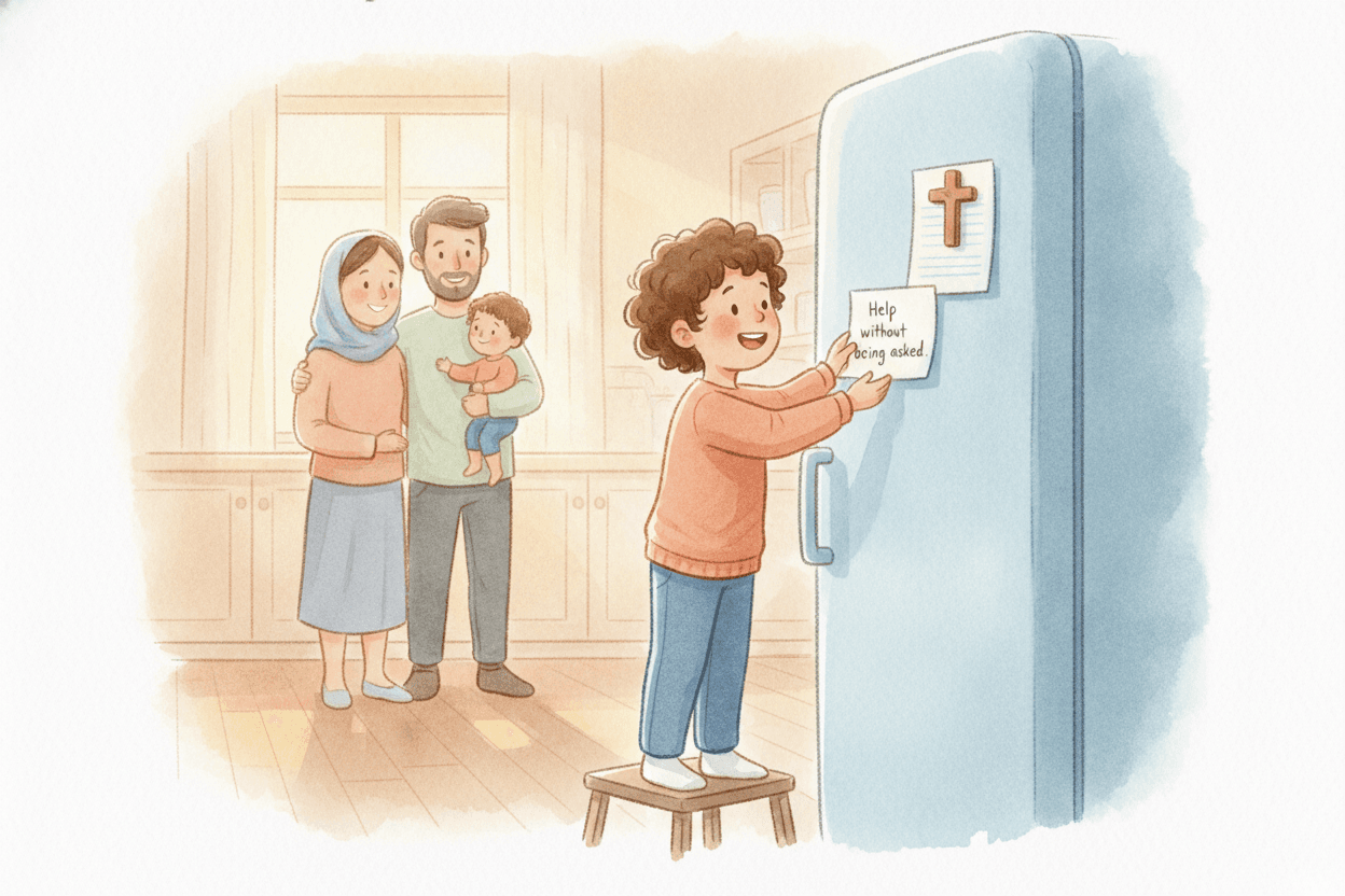 Choose One Small Gospel Challenge for the Week — illustration for BibleHeroes blog