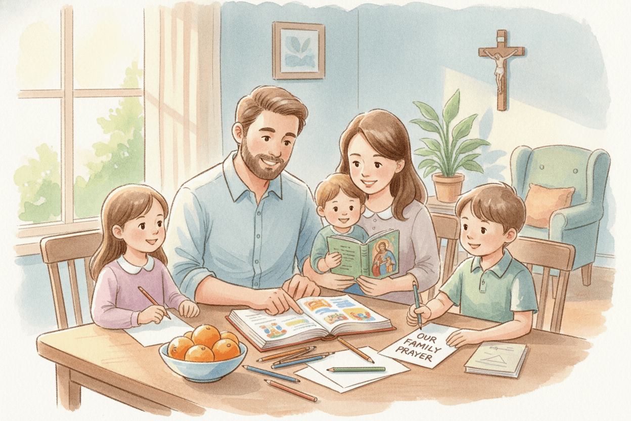 Use the Three-Part Feast-Day Pattern — illustration for BibleHeroes blog