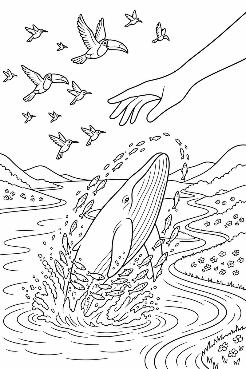 When God Made Everything coloring page 2