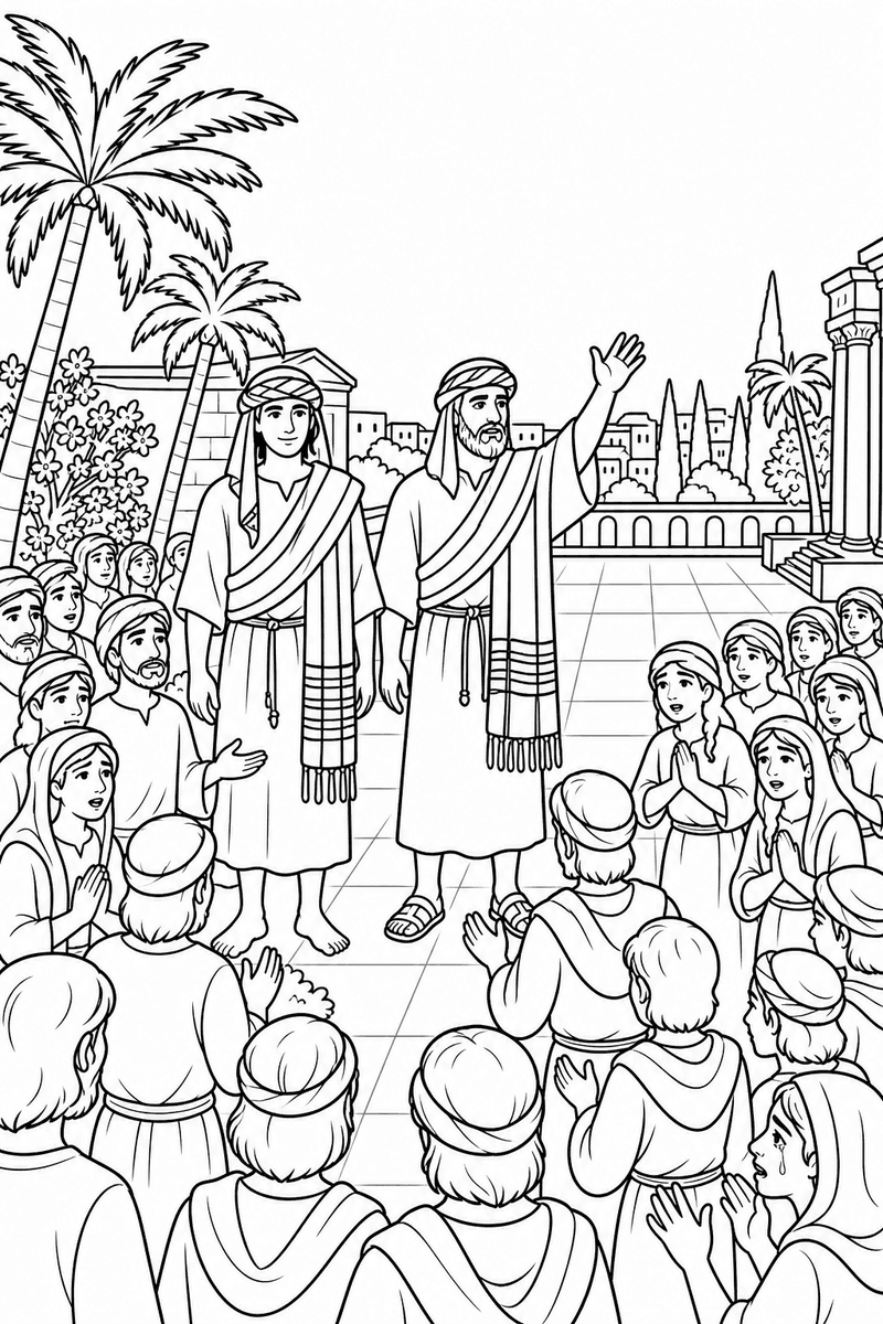 Pentecost coloring page 3