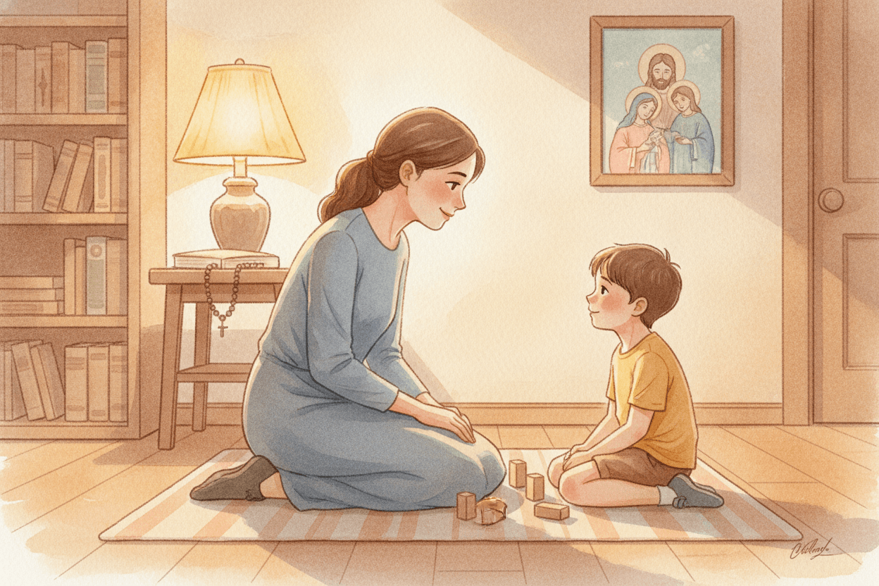 Teach Humility Without Making Your Child Feel Small — illustration for BibleHeroes blog